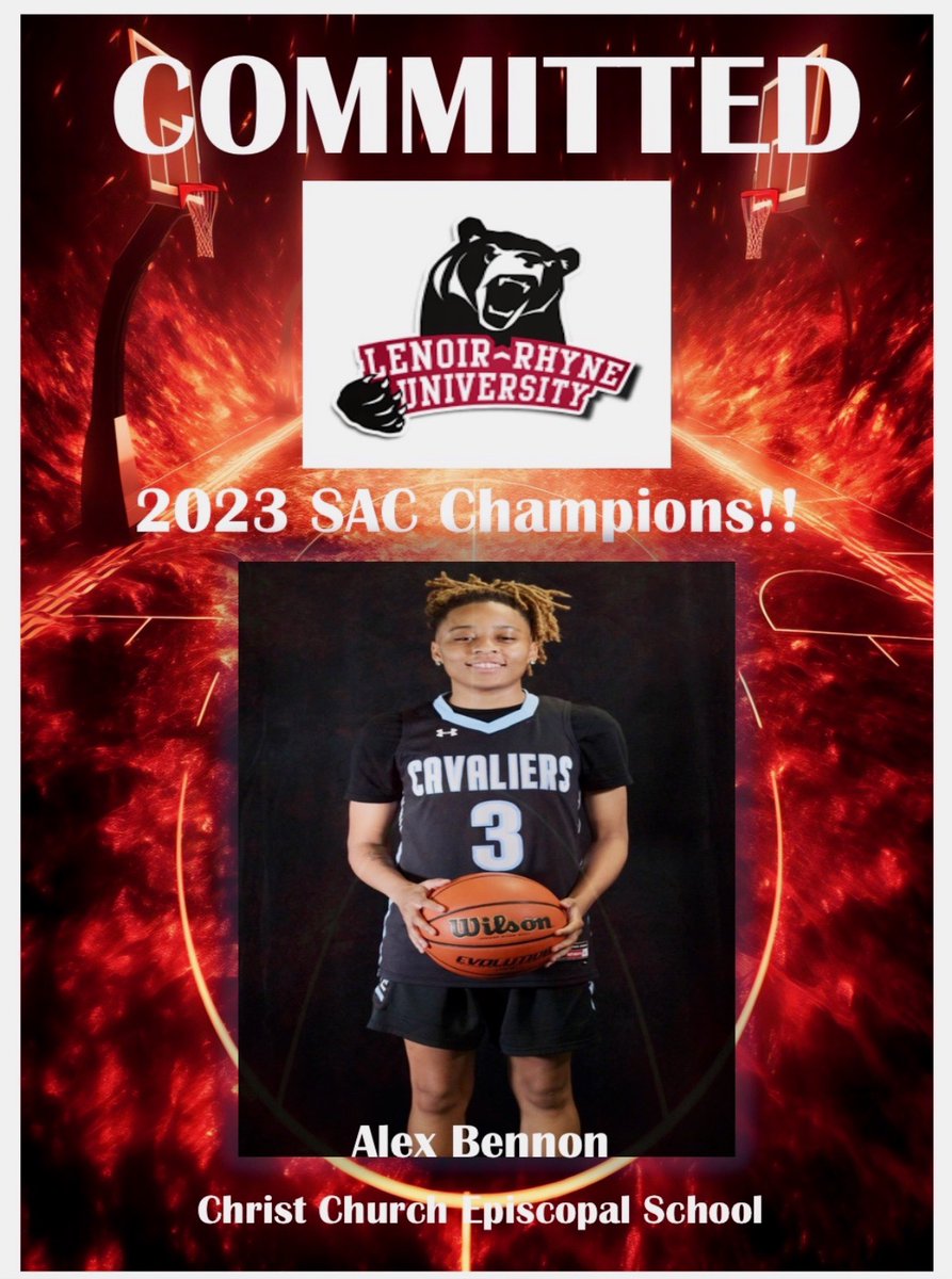LexiBennon's tweet photo. I am giving ALL Glory and HONOR to God for the opportunity to have played the game of basketball for the past 11 years. I have grown a lot over those years and learned a lot of lessons from many different coaches and trainers that have positively impacted my life—a special shout out to all of my AAU coaches past and present and the coaching staff at CCES! I am excited about pursuing my dreams, playing college basketball, and pursuing my choice major, Cybersecurity, at a University where the coaching staff showed me  love and respect for my game. For those reasons, I am committing to The 2023 SAC Champions, Lenoir-Rhyne University! Thank you, Coach Grahm Smith and your excellent staff, for believing in me and what I can add to your championship team!
@CoachGDSmith @Blakessimmons @coachrjbooker @CoachLatrese @CoachZachWBB