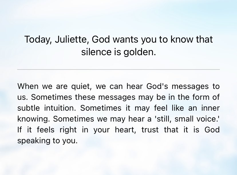 #dailymessage #faith #silence #heart #believe #love #trust