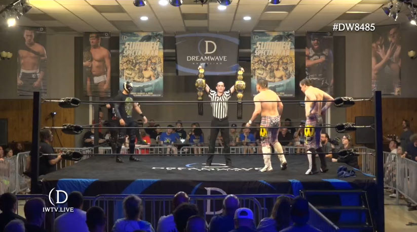 #DW8485
Dreamwave Tag Team Championship 
Wasted Youth (Marcus Mathers & Dyln McKay) vs Flamita & Aramis