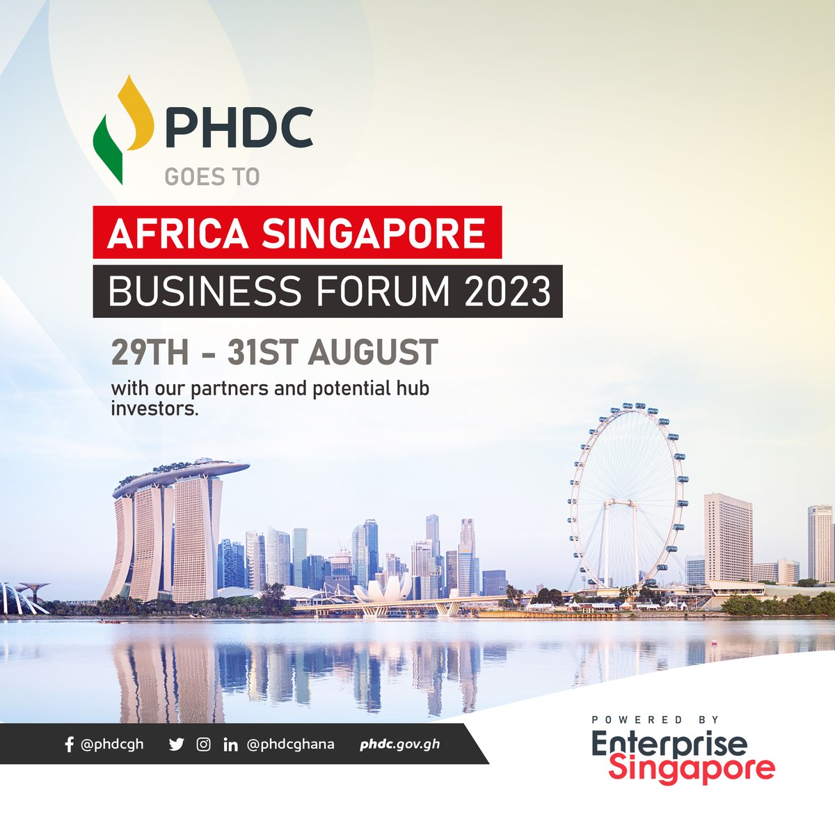 PHDCghana's tweet photo. Join us at the #ASBF Conference in Singapore to gain valuable insights and forge partnerships with Singaporean investors. Don't miss out on the opportunity to advance your business and take advantage of the PHDC Hub Project.
#petroleumhub #phdcghana https://t.co/MdjYADg8wC