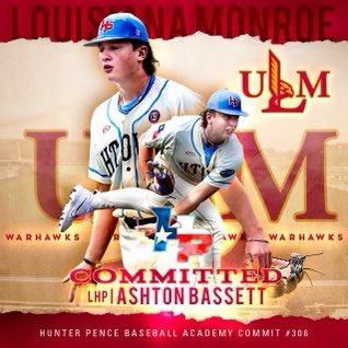 I am excited to announce my commitment to University of Louisiana Monroe to further my academic and athletic career. Thank you to my family, teammates, and coaches for supporting me to become the athlete I am today. Let’s go Warhawks! #Talonsout <a href="/ULM_BSB/">ULM Baseball</a> @CoachFedULM