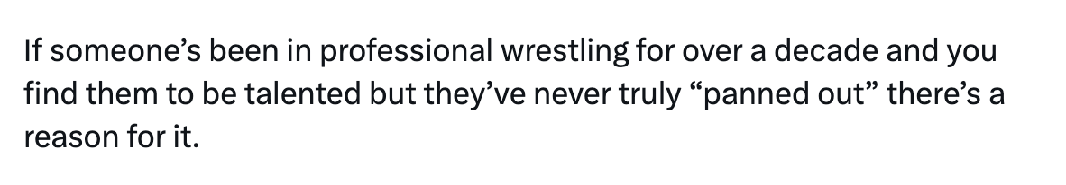 MKHawkeye's tweet photo. "Wrestling is 100% meritocratic" - Someone who already got lucky https://t.co/l8hXOsuCef