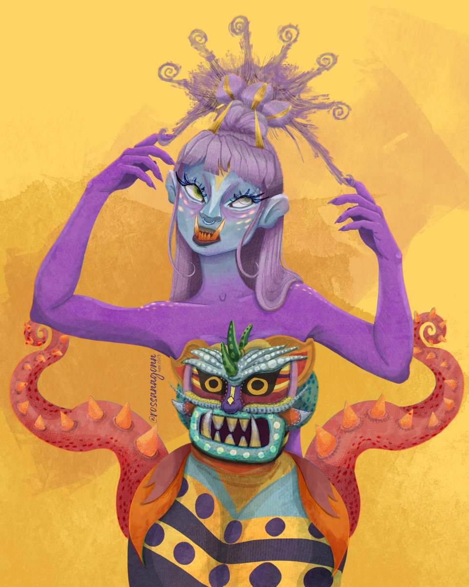 Cuando vi este look me dieron ganas de dibujarlo por que esta bien hermoso💜✨