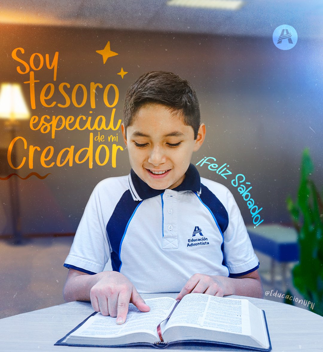 EducacionUPN's tweet photo. 🧡Tú eres un tesoro especial de #Dios  ¡#FelizSábado! 🥰
💬 "Y serán para mí especial tesoro, ha dicho Jehová de los ejércitos, en el día en que yo actúe; y los perdonaré, como el hombre que perdona a su hijo que le sirve."
(Malaquías 3:17)☺️✨
#EducaciónAdventista #Adventistas https://t.co/m30ZN1P88m