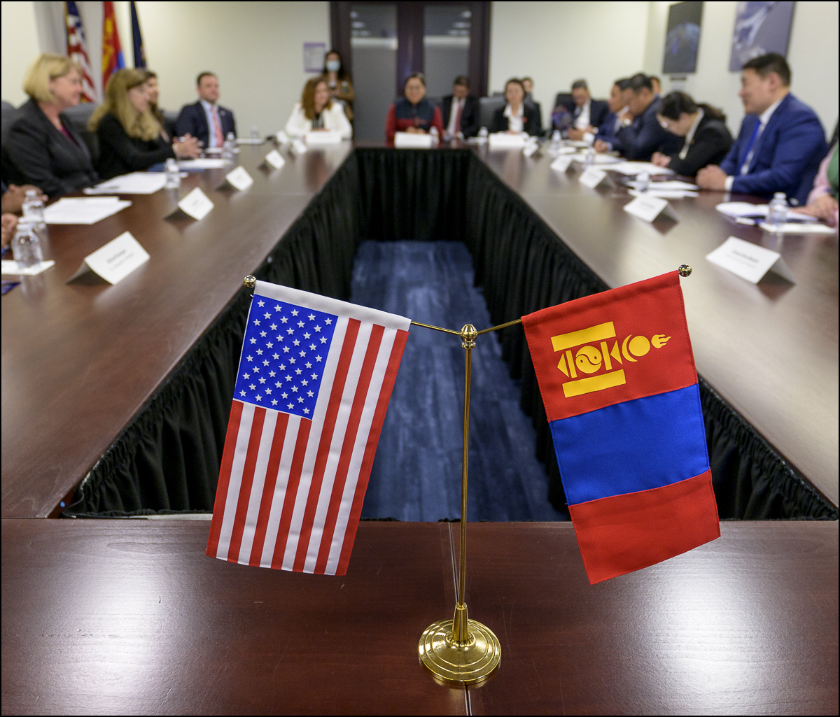nasahqphoto's tweet photo. .@OyunerdeneMN visited NASA Headquarters to meet with @Astro_Pam to discuss the growing partnership between the United States and Mongolia, both on earth and in space. Check out more 📷 https://t.co/rh8vybHarn https://t.co/uIjUCpaRdt