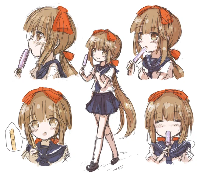 アイス食べるよしのん。  #デレステ