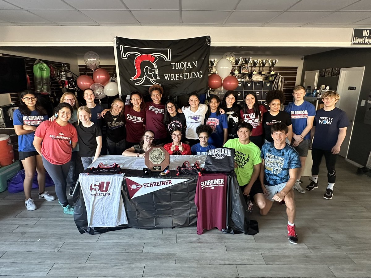 Michael Martinak (@martinakmichael) on Twitter photo Azana King commits to Schreiner University where she will continue her academic and athletic career!!!
Trinity will be rooting for you!
<a href="/EulessTrinityHS/">Euless Trinity High</a>
<a href="/TRINITY_HS_ATH/">THS Athletics</a> Azana King commits to Schreiner University where she will continue her academic and athletic career!!!
Trinity will be rooting for you!
<a href="/EulessTrinityHS/">Euless Trinity High</a>
<a href="/TRINITY_HS_ATH/">THS Athletics</a>
