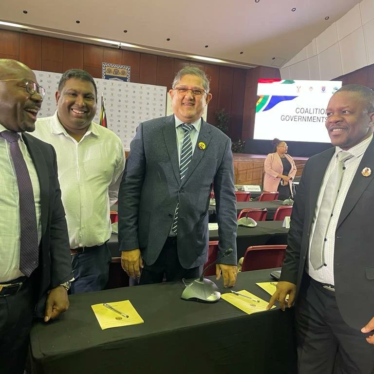 📸: IFP President and Leader of the Official Opposition in the KZN Legislature, Hon. Velenkosini Hlabisa MPL, accompanied by senior IFP leaders from National Parliament, as well as KZN and Gauteng, attending the two-day National Dialogue on Coalition Governments.