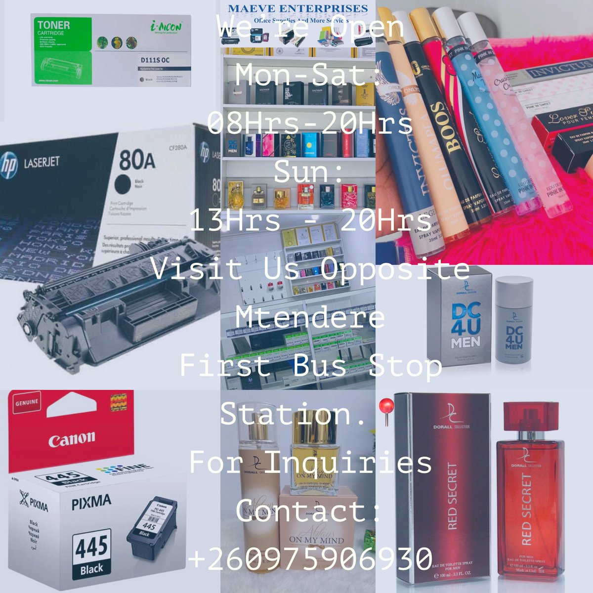ArchivesPremium's tweet photo. For all your Office supplies &amp; More services. Kindly visit our newly opened shop opposite Mtendere First Bus Stop Station, Lusaka.📍 
Better deals awaits you on available stock. 🛍
Contact +260975906930 
Please RT someone on your TL might need this. 🙏🏾❤️ https://t.co/aKdiGGcScu
