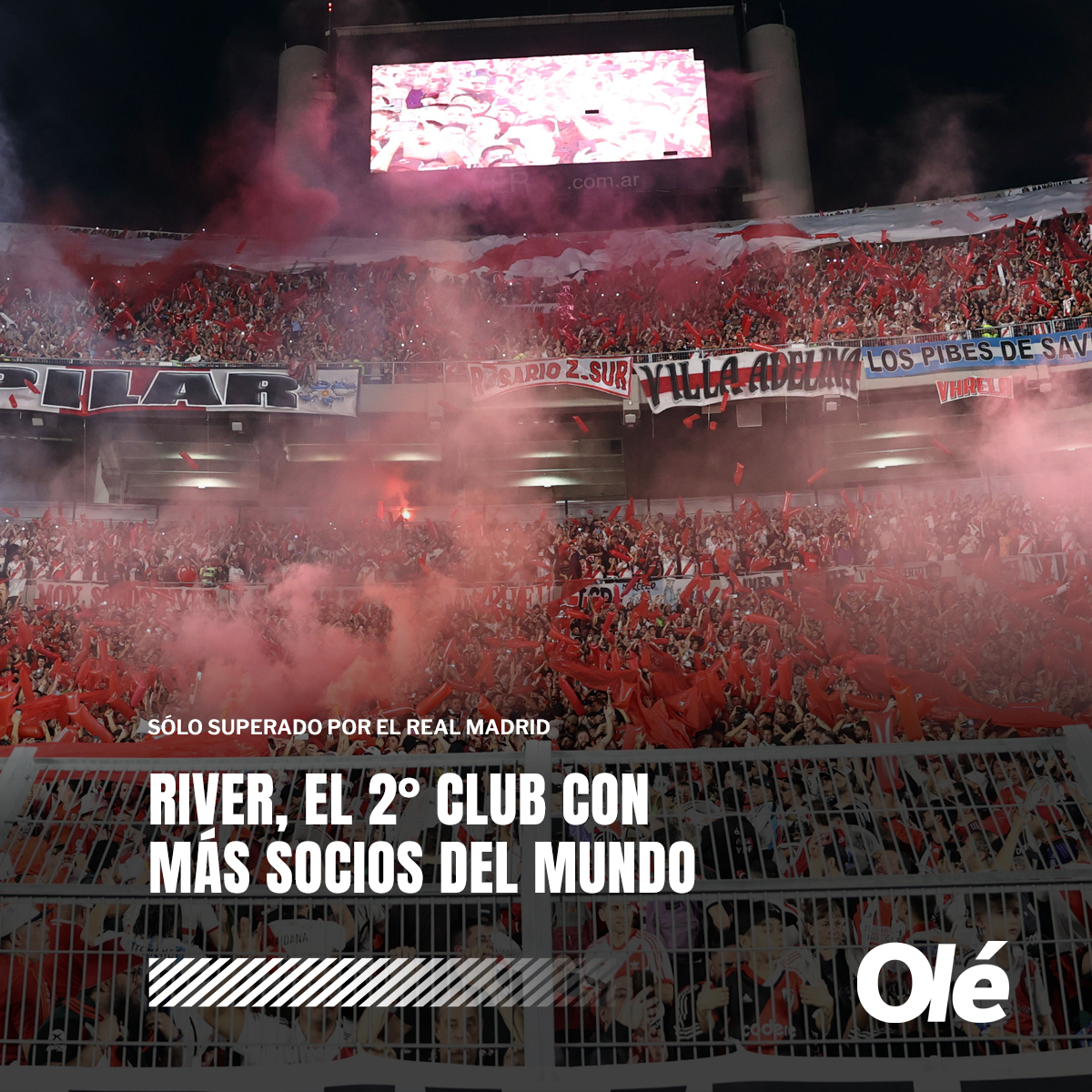 ⚪️🔴 River es el 2° club con más socios del mundo, sólo superado por el Real Madrid.
⚽️ En la reciente reunión de Comisión Directiva, se comunicó que hay 335.945 miembros activos. El club español, con alrededor de 360.000, es el que más tiene. El podio lo completa Bayern Munich,