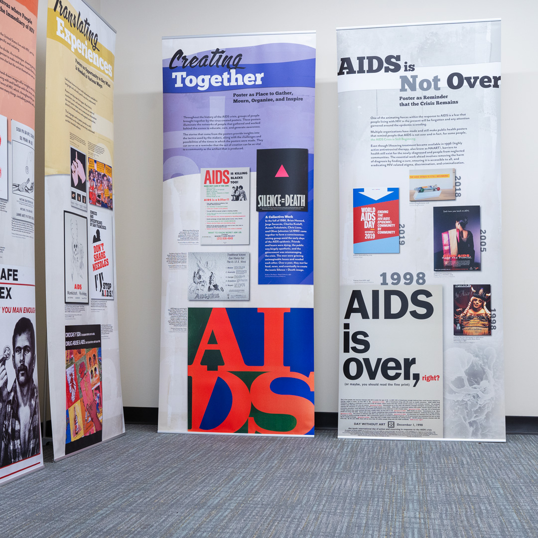 Grunigen Medical Library is hosting a traveling exhibit, AIDS, Posters & Stories of Public Health, through August 12, 2023. Highlighting the work of activists and artists, the exhibit documents the historical importance as well as impact of public health posters about AIDS.🏥