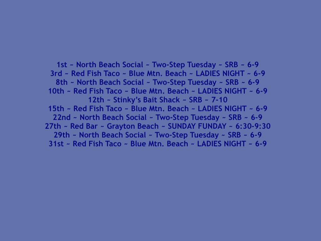 forrestwband's tweet photo. August Schedule ~ Hope to see you out soon! https://t.co/4IrAiAjOVn