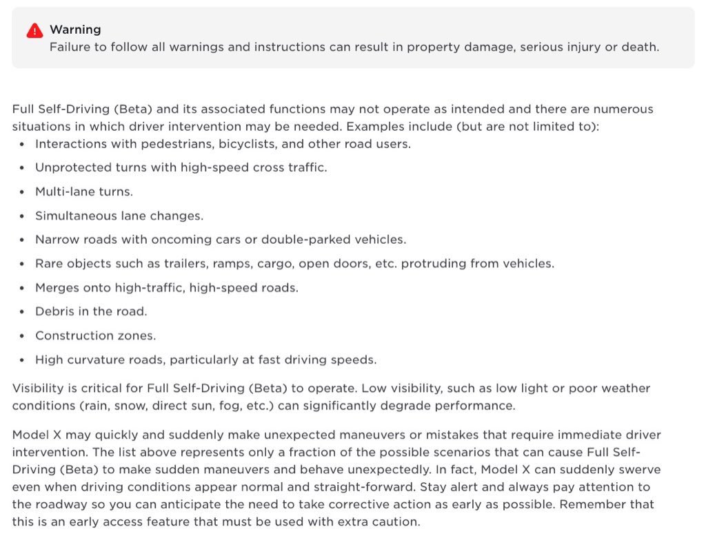 Listen to yourself! How can you entrust the safety of your children to the unfinished Tesla’s Full Self-Driving (Beta) engineering prototype when you know “it will make mistakes” “that pose [a] danger” to your children if you don’t “takeover immediately.” 

FSD reduces safety.