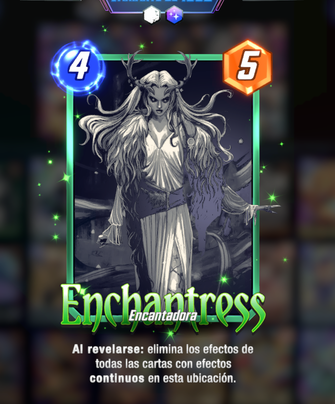 jothasnap's tweet photo. Momento #Flexeo , estoy in love con el efecto,marco y logotipo similares + INK, hubiera sido la ostia sacar un Kirby Verde pero bueno no nos podemos quejar. #enchantress #marvelsnap #variant @SnapDecks @MarvelSnapZone @SnapVariants https://t.co/wO7kO2PQe8