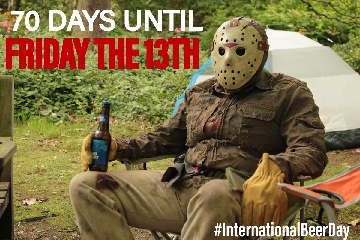70 Days...until...Friday, October 13th. #FridayThe13th #CampCrystalLake #MutantFam #HorrorCommunity #InternationalBeerDay