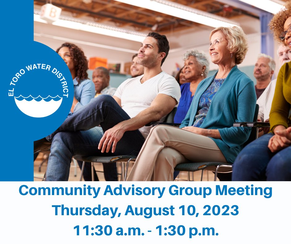 eltorowater's tweet photo. Interested in learning about ETWD? Join us for our next Community Advisory Group Meeting Thursday, August 10, 2023 from 11:30 a.m. to 1:30 p.m. at ETWD.  Please RSVP at:  https://t.co/WlfzYUJnbl https://t.co/3E1lr9VaoM