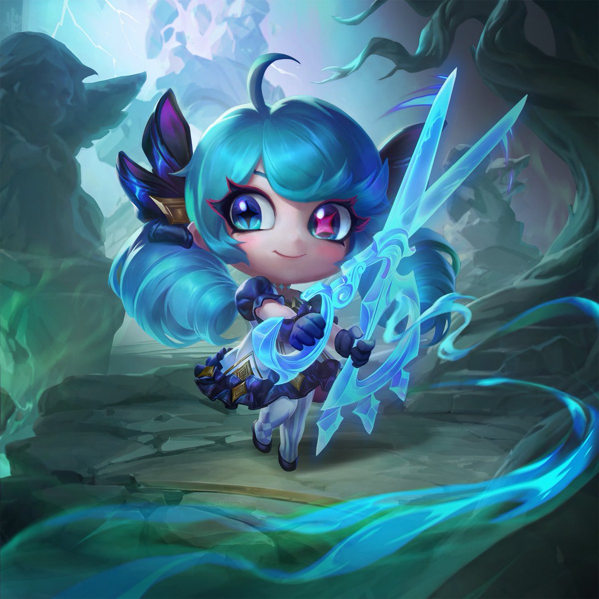Lilynn02's tweet photo. ✂️ Sorteo Chibi Gwen ✂️

El código incluye la chibi de Gwen en su skin base para cualquier región. 

Para participar solo tienes que: 

🩵 Seguirme @Lilynn02
🩵 🔁 &amp; 💟
🩵 Comenta tu región

#LeaguePartner #LPP https://t.co/eUGZbkLhEE