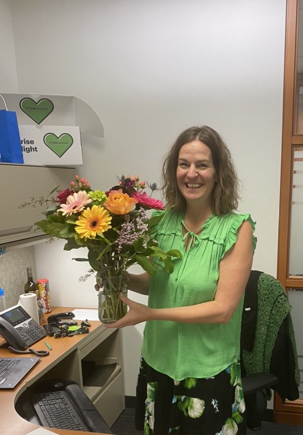 Celebrating 25 years with the bank today. Oh my gosh- where has the time gone? Happy anniversary Sheryl