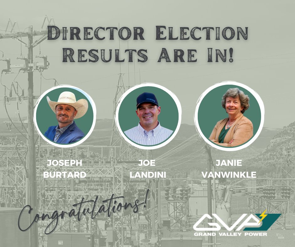 The 2023 Board of Directors election results are in! 🥳
Congratulations to our three elected Directors: Joseph Burtard, Joe Landini, and Janie VanWinkle.
Thank you to all of the individuals who ran, as well as all the members who took part in the election.
See the election