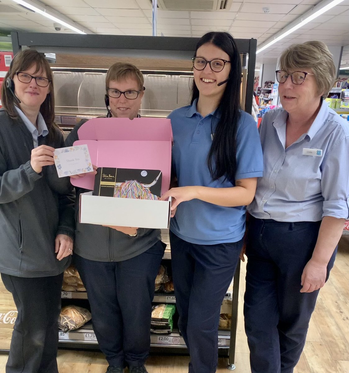 LynnKerridge's tweet photo. Had a little surprise dropped off today from Ryan our Area Manager for the team to say thanks for our hard work. Thank you from myself and the team at Newmachar they appreciated it very much , and thank you for everything you do for us @ryananderson_81 @andybDGM https://t.co/zatX156WTI