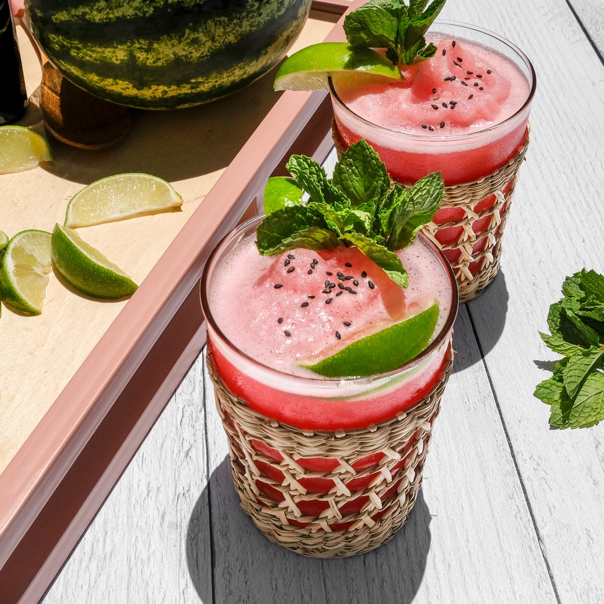 We're making a batch of Watermelon Mint Slushys this weekend - here's our recipe: noletsgin.com/recipe/waterme… #CocktailRecipe #WatermelonSlush #FrozenCocktail #Gin #NOLETS