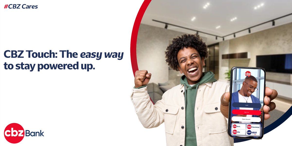 CBZHoldings's tweet photo. Don't let long queues steal your weekend joy! With CBZ Touch, you can buy your ZESA tokens on the go, saving you time and hassle.
#CBZTouch https://t.co/BYcaSdDmyA