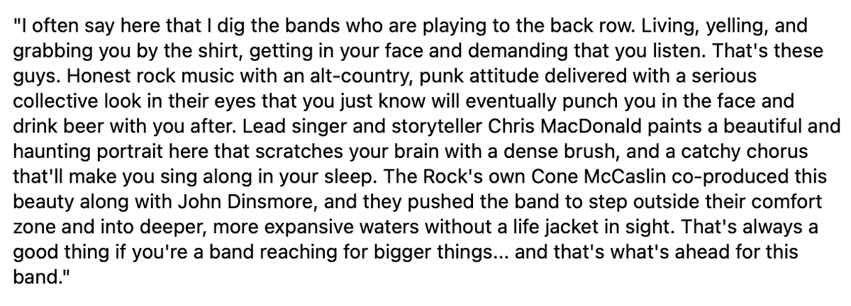 LeBarons (@lebaronsband) on Twitter photo HUGE THANKS to <a href="/Eckley949/">Lee Eckley</a> & <a href="/949TheRock/">949 The Rock Toronto</a> for spinning "Through To You" all week on #GenerationNext and for these kind words! Listen tonight at 8p HUGE THANKS to <a href="/Eckley949/">Lee Eckley</a> & <a href="/949TheRock/">949 The Rock Toronto</a> for spinning "Through To You" all week on #GenerationNext and for these kind words! Listen tonight at 8p