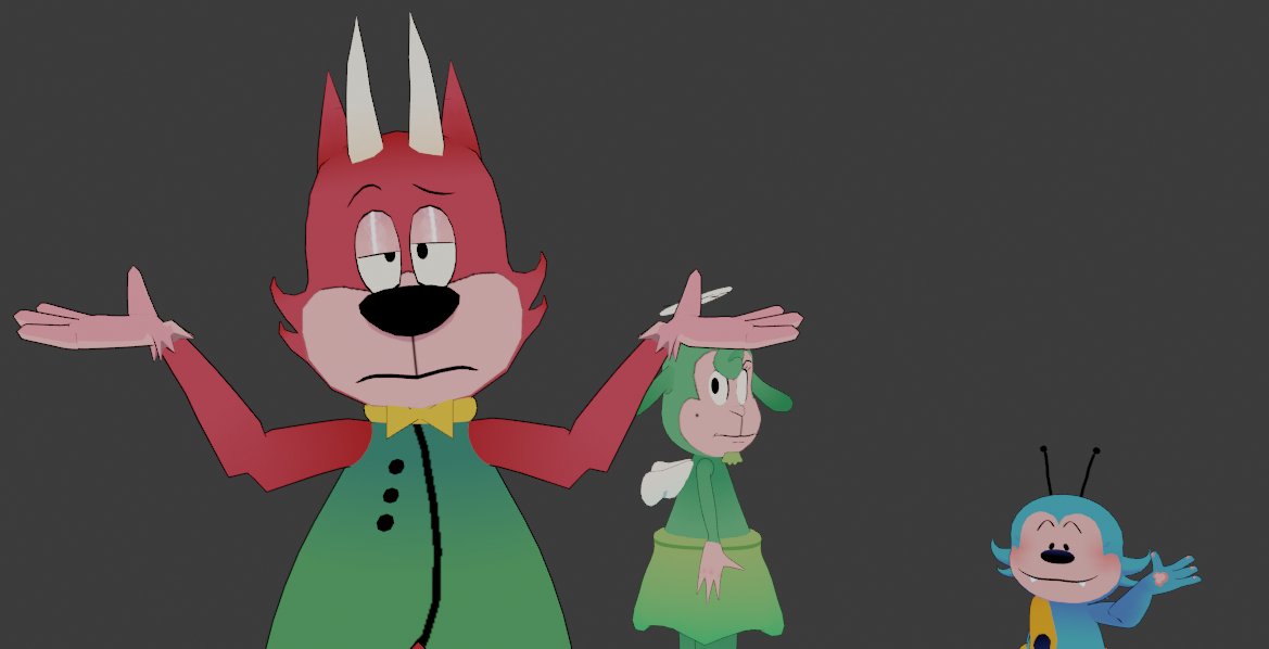 SnoopyStoopy's tweet photo. Haha, bongles!!
* Characters by @/missbuddysbugs *!!!
(#Randomrender #Blender #VRCHATMODELS #CharleyandEdgar) https://t.co/8mbctRm9QA