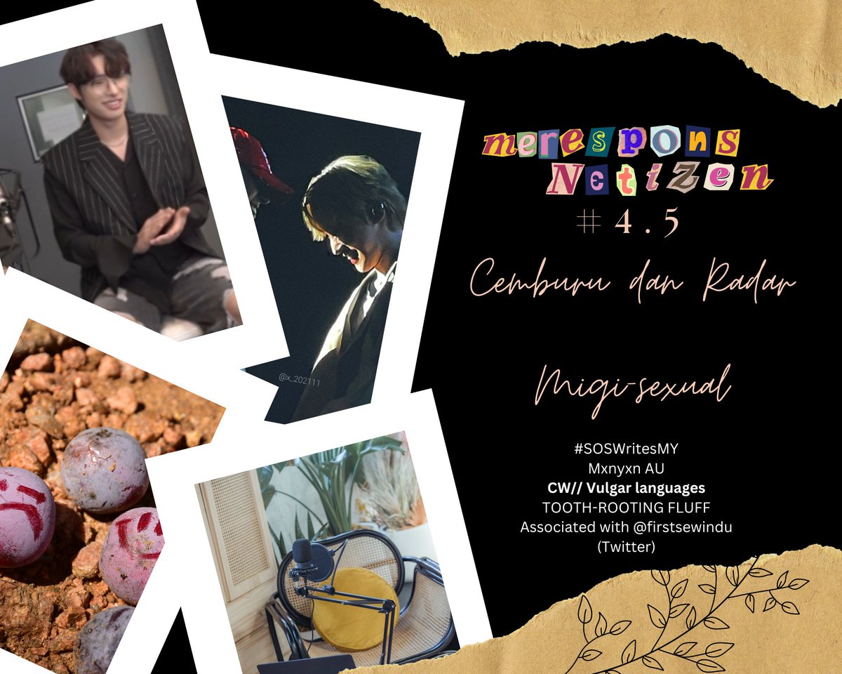 ShadesofShipps's tweet photo. #SOSWritesMY
Merespons Netizen 4.5
- Cemburu dan Radar Migi-sexual -
Yang sebenarnya terjadi sebelum, selama, dan sesudah rekaman podkes pada hari itu: perihal kenapa Yvno misuh-misuh
A mxnyxn AU๐บ๐ถ
From the world and in collab with @firstsewindu
https://t.co/RNS4jFnnxT https://t.co/prSDPlIv5F