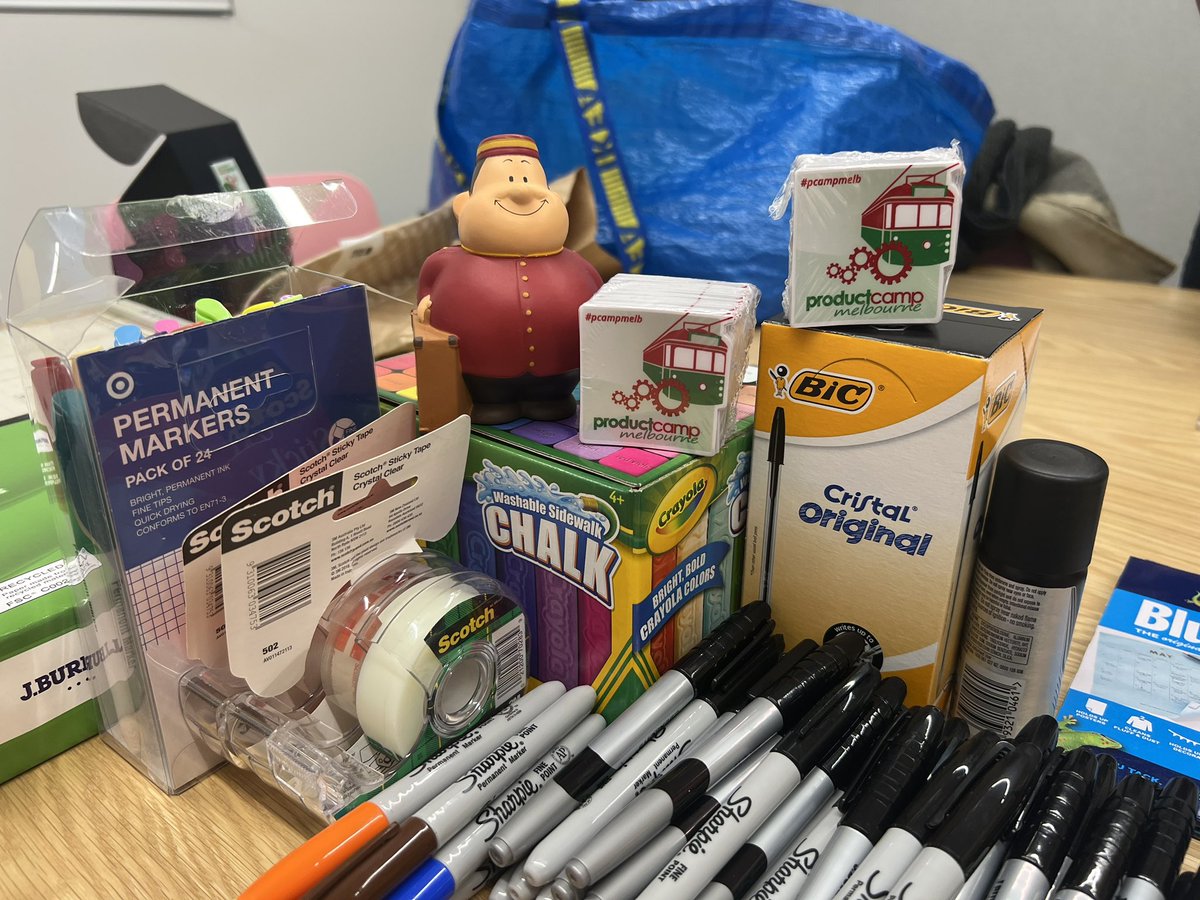TapendiumMan's tweet photo. This weekend I’m at #pcampmelb. I found the stationary pile, it’s amazing! https://t.co/TxzEtO3hij