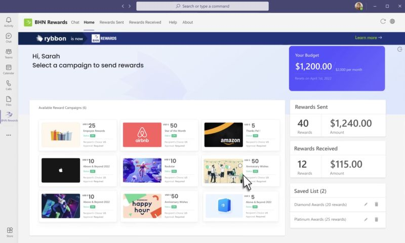 SriniRaghavan's tweet image. Engage and recognize employees anywhere, instantly with #MicrosoftTeams &amp;amp; @BHNrewards app - an innovative rewards platform that makes it easy to set up employee rewards and recognition in Teams
#CollaborativeApps
lnkd.in/gHq72n_9