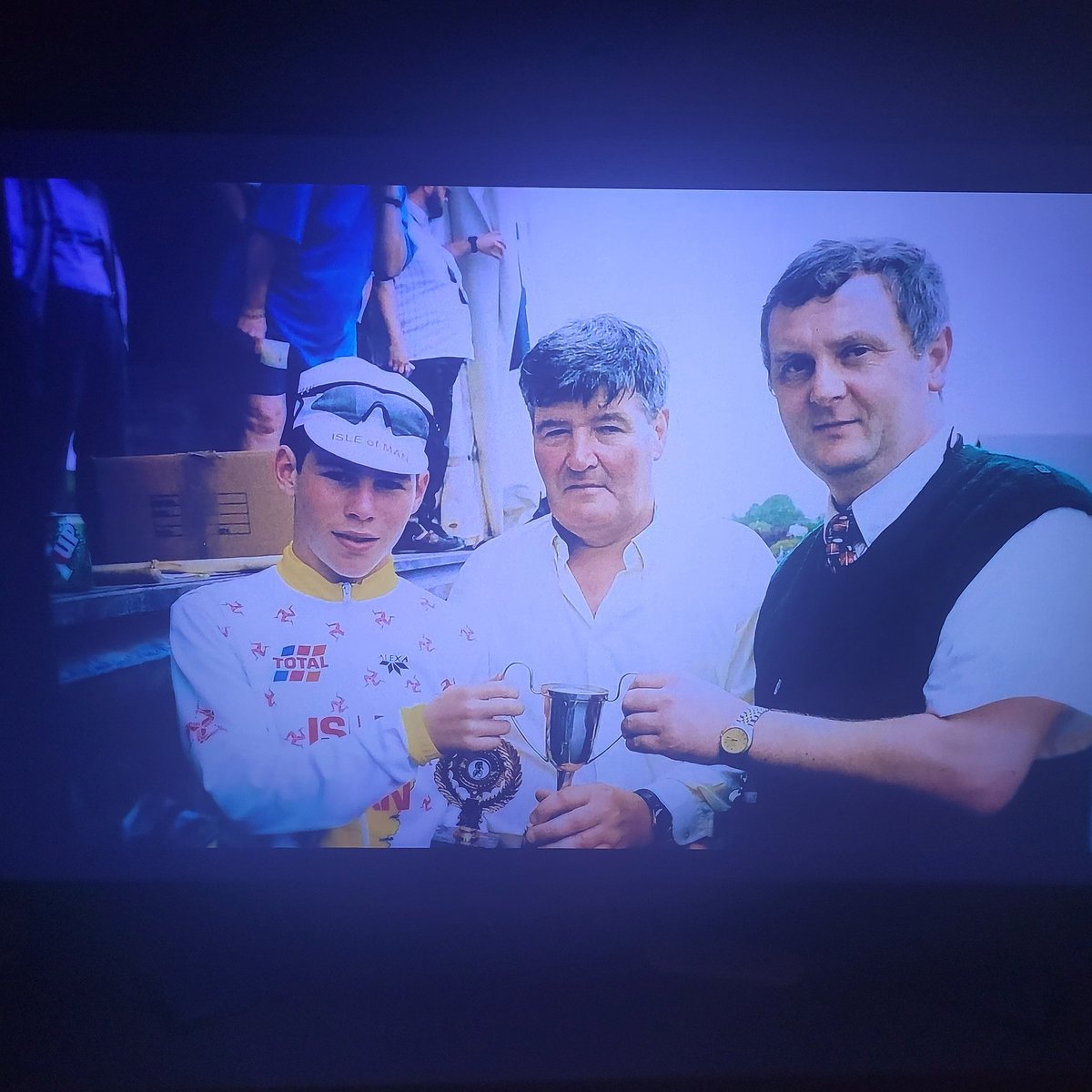 Watching Mark Cavendish Never Enough and up pops Jimmy n Uncle Tadgh from <a href="/listowelcycling/">Listowel cycling</a> 

Cav was on his Holidays in Kerry and just rocked IIRC