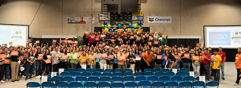 Thank you to <a href="/EctorCountyISD/">Ector County ISD</a> and Midland ISD for letting us stop by your Convocations this week to celebrate the UTPB alums in both districts! Our Falcons are making a difference.

#FalconsUp #UTPB #YourPlanOurPromise