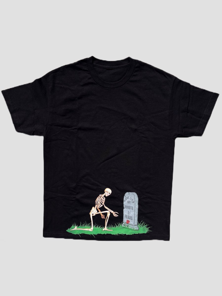 Trust1nET's tweet photo. Doubts &amp; Fears T-shirt out now &amp; available to order🌹
https://t.co/a5i4Tibb2r

Inspired by the strength &amp; willingness to let go of doubts, fears, negative thoughts &amp; emotions etc, laying them to rest &amp; pursuing whatever it is that fulfills you &amp; brings you positivity &amp; happiness https://t.co/bCV3kOCdnR