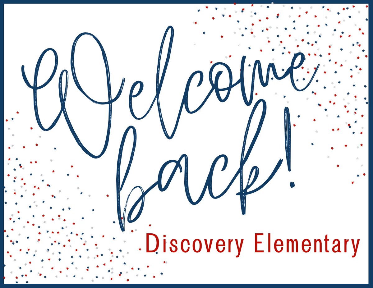 Welcome to the 2023 - 2024 School Year! Check your emails for Ms Eby’s Welcome Back Community Update with important information about back to school events.  #PowerofDiscovery