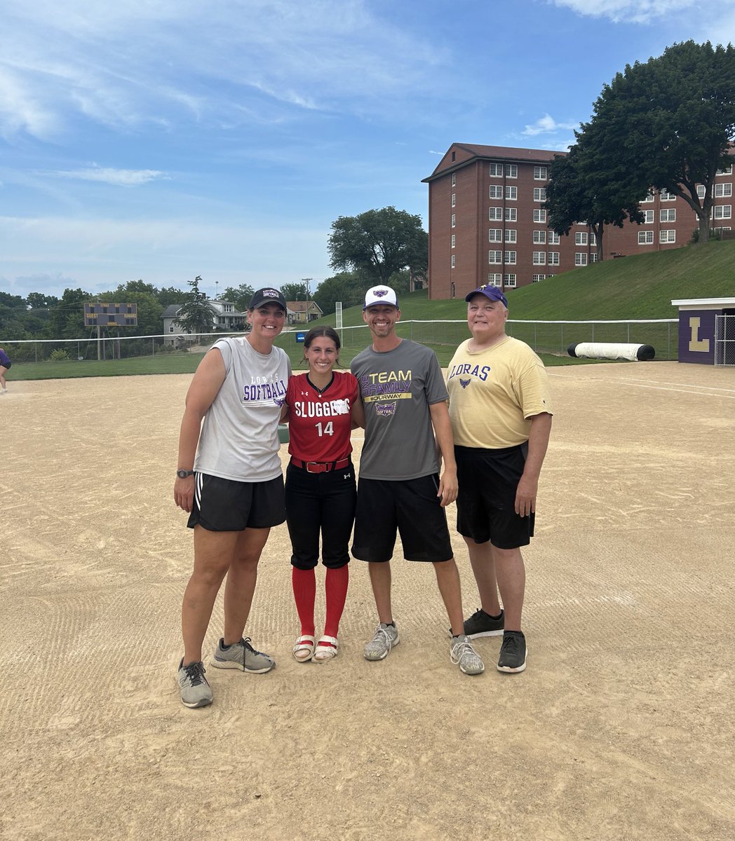 Thank you <a href="/LorasSoftball/">Loras College SB</a> for having me at such a fun camp! I meet new people and learned so much and enjoyed touring the campus!