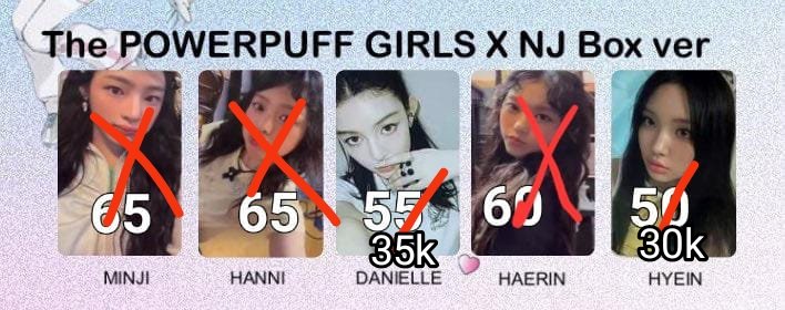 kripikcips's tweet photo. hai kemungkinan aku nanti malem bakal live lagi, ini sisa 5 photocard lg ya yang newjeans. sisa haerin, danielle, hyein. di bawah nanti masih ada lagi yaa di thread jualan aku bisa dilihat2 aja owkay.  harga untuk yg newjeans pas udh pake voc live yap!

🏠 bekasi https://t.co/O4NDy0hTaO