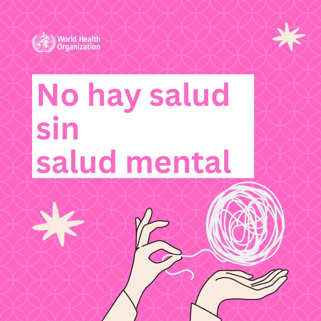 La salud mental y física están estrechamente relacionadas.

Asegúrate de tomarte un tiempo todos los días para cuidar tu cuerpo y tu mente.

No es una pérdida de tiempo, es una inversión. Via <a href="/WHO/">World Health Organization (WHO)</a>