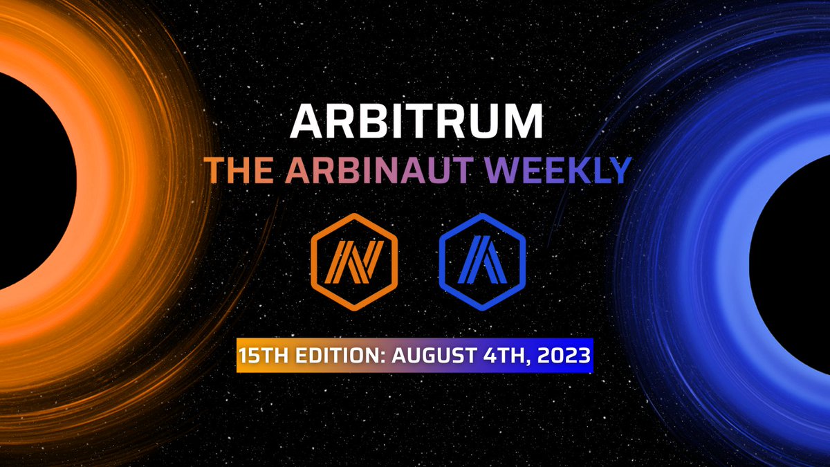 arbitrum's tweet image. Happy Friday Arbinauts! Another week where we celebrate what happened in the Arbitrum ecosystem! 💙 

For our 15th edition, we highlight ecosystem developments, spotlights, and welcome exciting projects launching on Arbitrum  🗞 

Let's dive in! #WeeklyArbinaut 
1/6 🧵👇