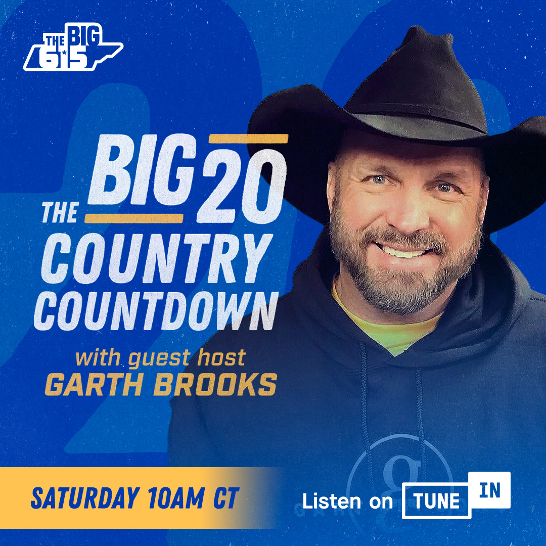 Mark your calendars 'cause this Saturday's BIG 20 Countdown is going to be a good time! The one and only <a href="/garthbrooks/">Garth Brooks</a> is takin' over the reins and hosting.

🤠🎶 You won't want to miss this! listen.tunein.com/thebig615 "