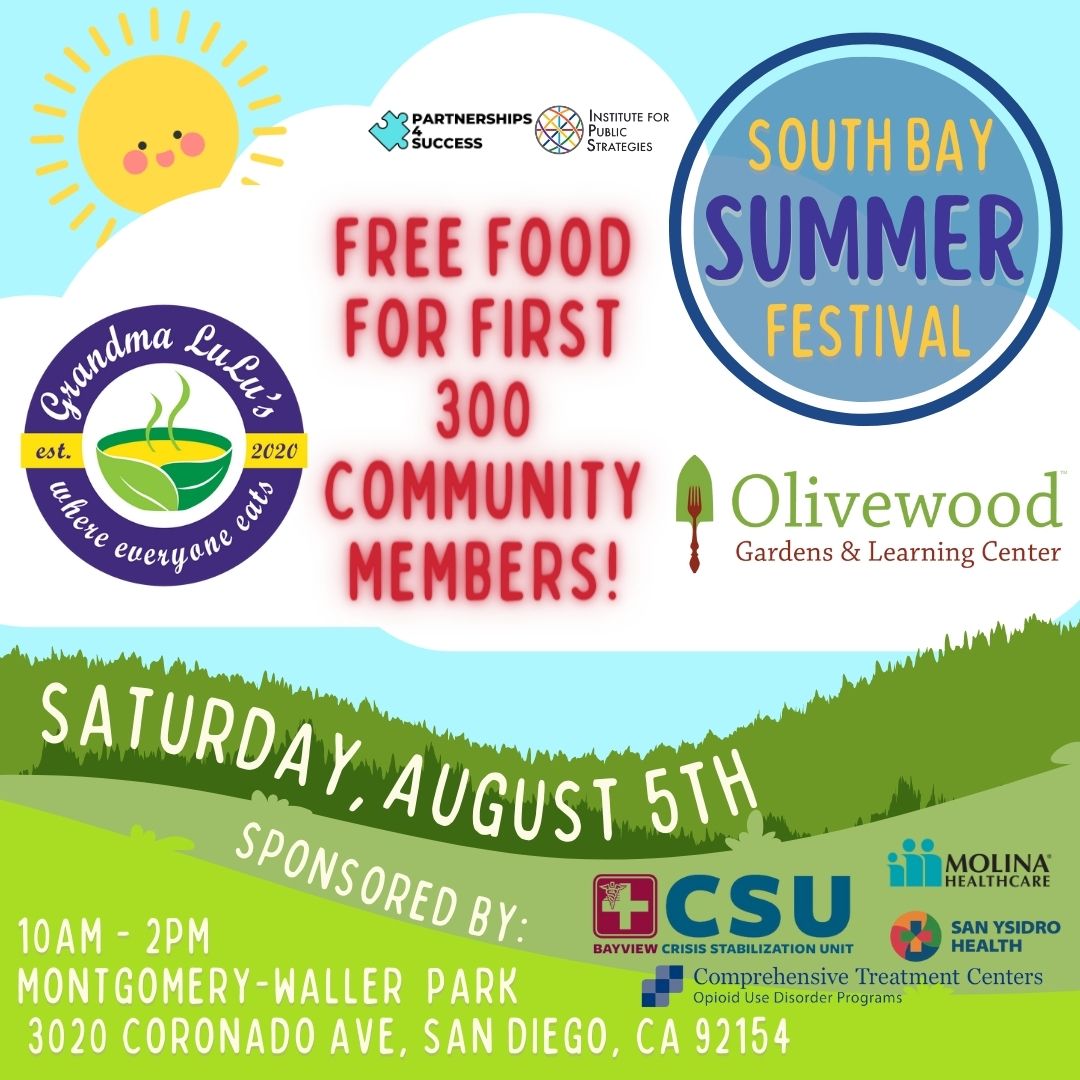 SUHSD parents, bring your family to the South Bay Summer Festival, tomorrow Saturday, August 5, 2023, 10:00 am-2:00 p.m, at Montgomery-Waller Park <a href="/SUHSD/">Sweetwater Union High School District</a> #suhsdparents