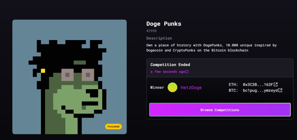 tribeodyssey's tweet photo. Congrats to @HetzDoge on winning our third ever raffle and first ever @DogePunksBTC raffle! 🎟️📷 

We'll be adding more raffles so get involved!  

Next upcoming raffle is a @bitcoinvikings 

Check them out here: 

 https://t.co/OmDQ7nfQgV https://t.co/5NHl86ykxM