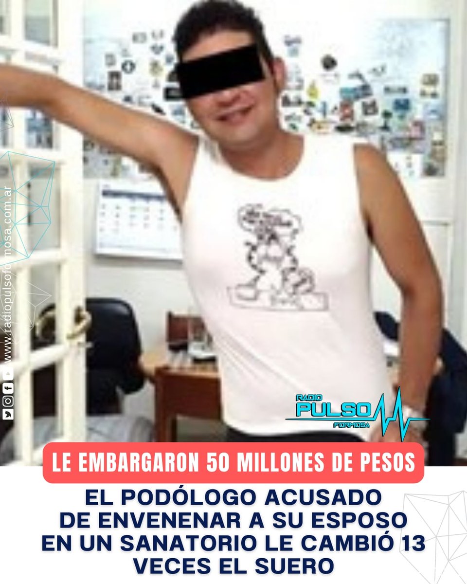 FormosaRadio's tweet photo. ❗La causa se inició el 4 de febrero de 2020 por una denuncia del mismo sanatorio que sospechó del accionar del ahora detenido. Además de procesarlo, el juez le dictó al imputado un embargo sobre sus bienes de 50 millones de pesos.
#policiales #embargado https://t.co/Dp3P2vaUC2