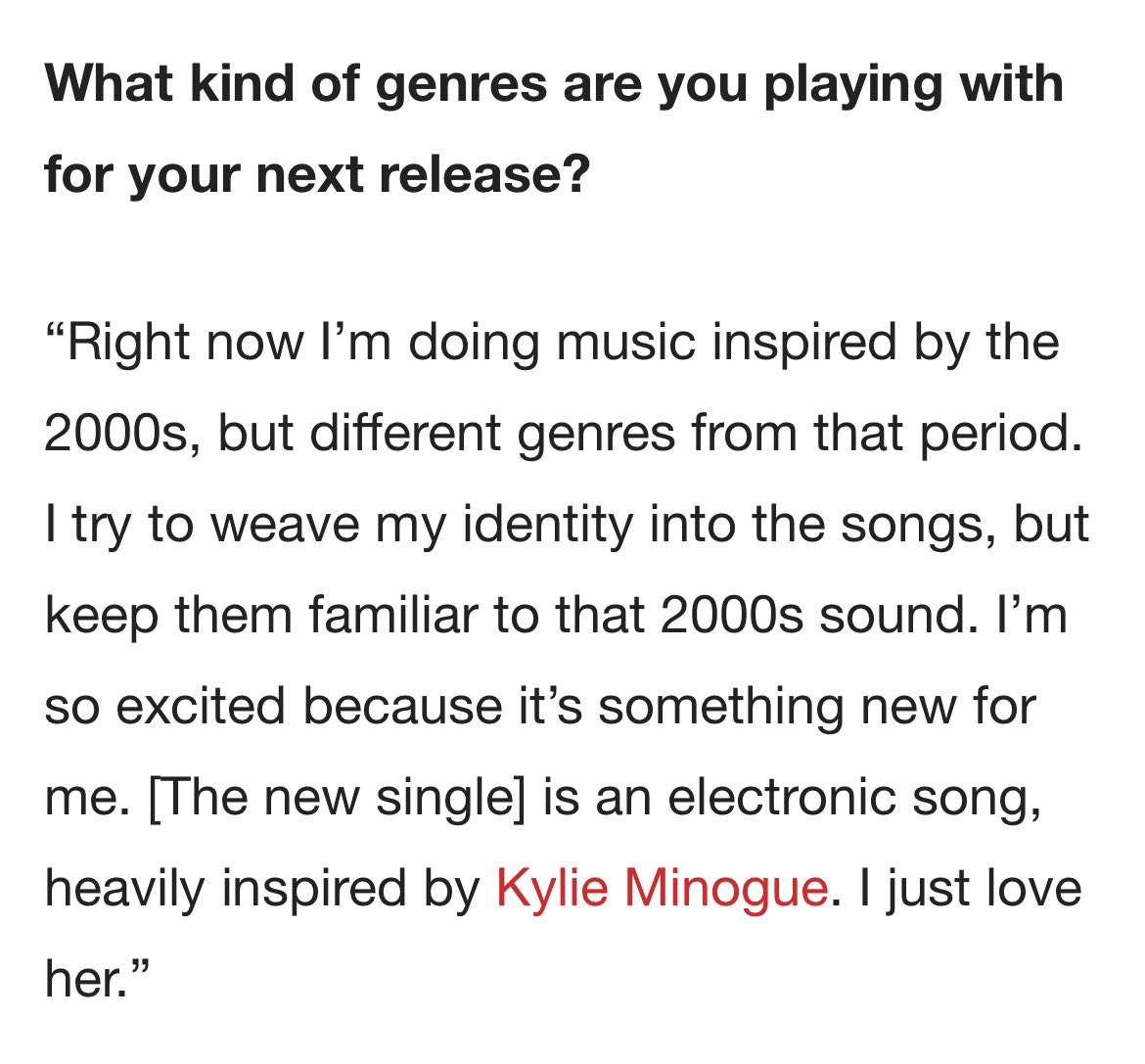 🎶 Emilia Mernes dice en @NME que su próximo tema es una canción de electrónica inspirada en Kylie Minogue: “I just love her”