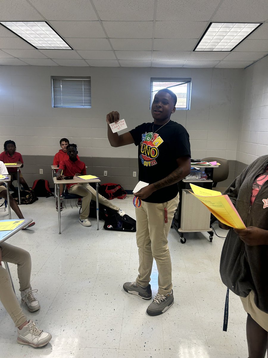 Ms. Conwill’s Health classes spoke to the 7th and 8th grade students today about the importance of having a healthy self-esteem. They encouraged them to think of at least two things every day that they are proud of and something they love about themselves.
