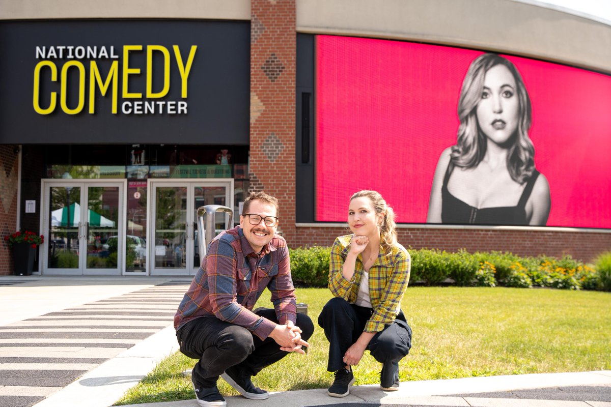 Today we welcomed @TaylorTomlinson to the #NationalComedyCenter, the nation’s official cultural institution for comedy in #JamestownNY! Tomlinson headlines #LucyComedyFest this evening along with her special guest @DustinNickerson! #TaylorTomlinson #DustinNickerson