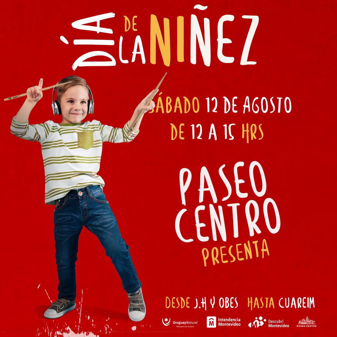 PaseoCentroUy's tweet photo. DÍA DE LA NIÑEZ EN PASEO CENTRO

Los invitamos a un día de puro festejo en familia, muchos shows, juegos y actividades para los más chicos.

📍 ¿Dónde ? 
Av. 18 de Julio desde J. H y Obes hasta Cuareim.
🗓️ ¿Cuándo? 
Sábado 12 de Agosto, de 12:00 a 15:00 hs https://t.co/Xw8KSO5nqV