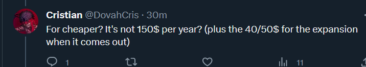 firstfantasyxiv's tweet photo. @DovahCris You whined about it not being cheaper. Its $120 for everything. And you can experience the first expansion, soon two expansions, completely free to try out.

Destiny is more expensive to get into, and its F2P offers are worse. Its not even close https://t.co/haY3Wa2f6s