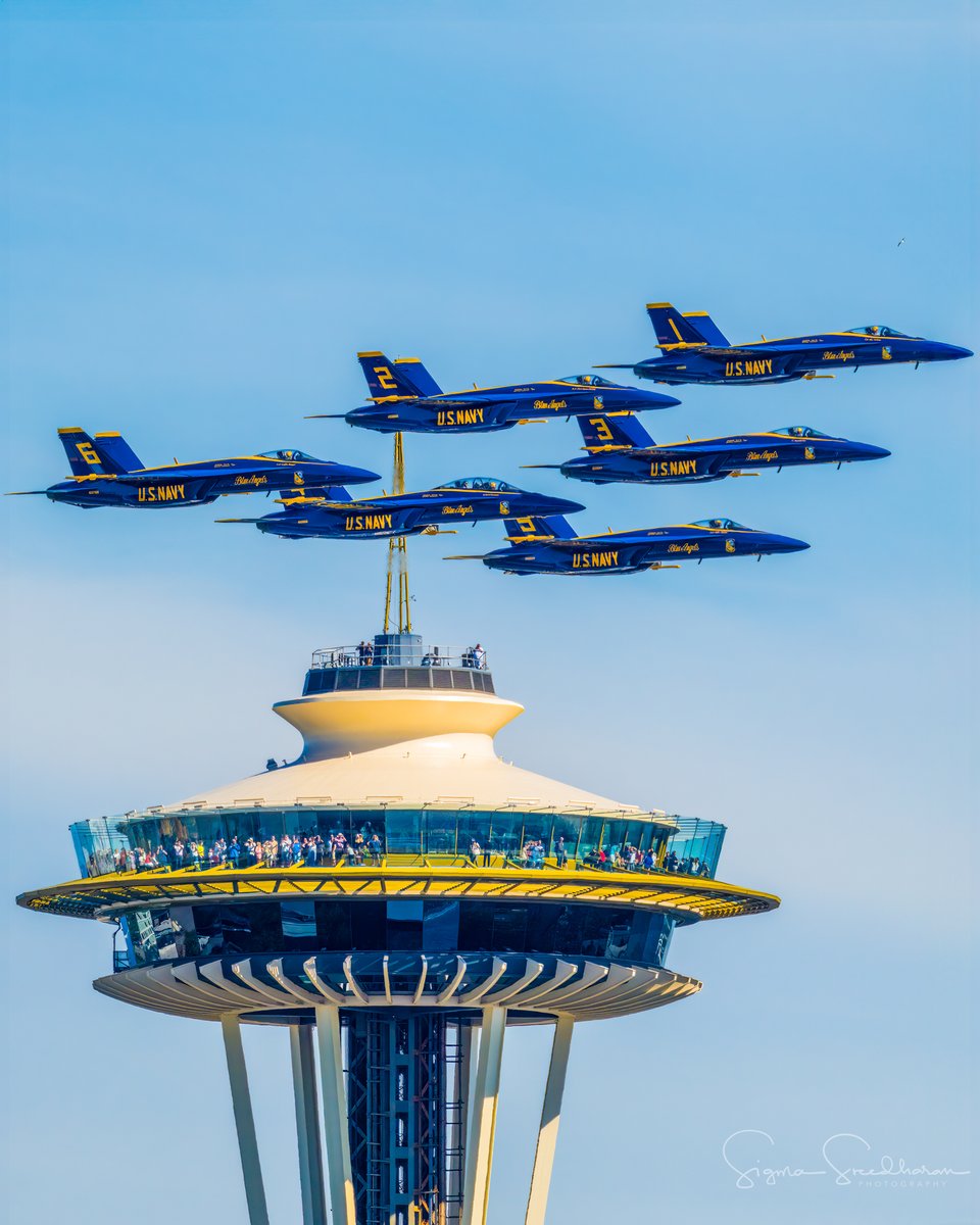 Sigma Sreedharan (@sigmas) on Twitter photo #BlueAngels in #Seattle today flying over <a href="/space_needle/">Space Needle</a> . I got my shot! :) #Seafair2023 #SeaFair #BlueAngels in #Seattle today flying over <a href="/space_needle/">Space Needle</a> . I got my shot! :) #Seafair2023 #SeaFair