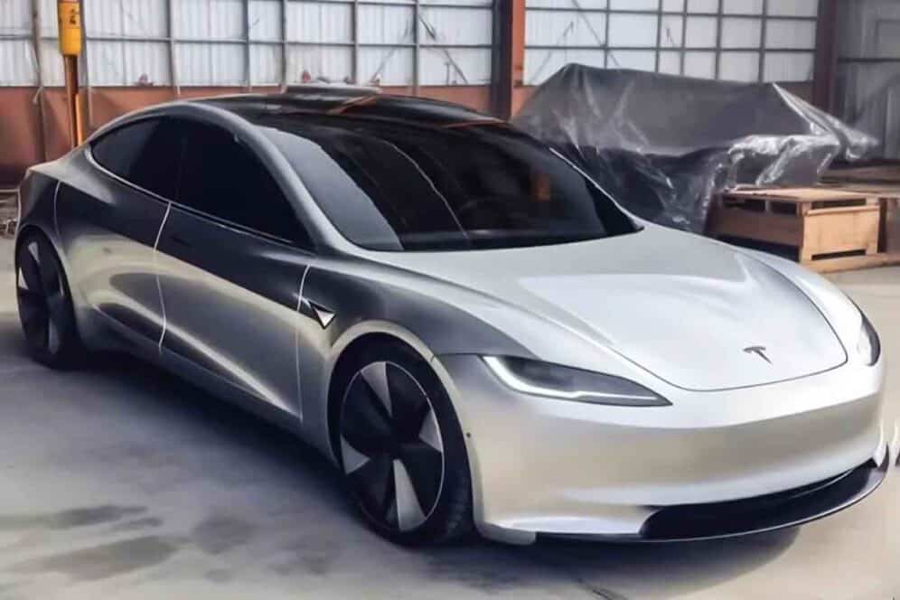 Close look at Tesla Model 3 Highland